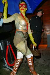 Rihanna Dressed as Raphael (TMNT) - Halloween Party at Opus Nightclub in New York
