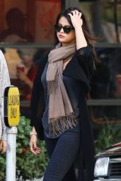 Selena Gomez Street Fashion - Leaves Starbucks in Los Angeles, November 2014