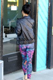 Vanessa Hudgens in Leggings - Going to a Pilates Class in Los Angeles, November 2014
