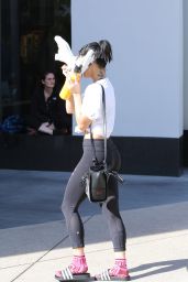 Vanessa Hudgens in Leggings - Leaving the Gym in Los Angeles, November 2014