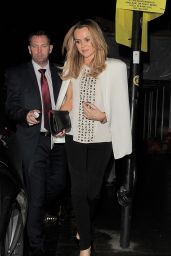 Amanda Holden Night Out Style - Leaving the Groucho Club in London - Dec. 2014