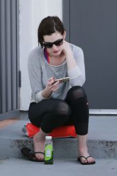 Anne Hathaway in Spandex - Out in West Hollywood - December 2014