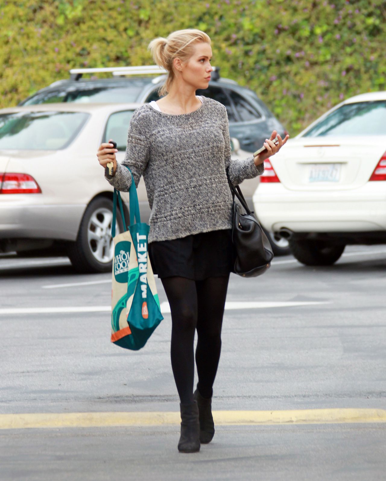 Claire Holt Shows Off Her Perfect Legs - at Whole Foods in West ...