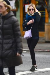 Dakota Fanning in Leggings - Out in New York, December 2014