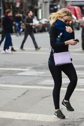 Dakota Fanning in Leggings - Out in New York, December 2014