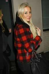 Denise Van Outen Night Out Style - at Dukebox Night Club in London - Dec. 2014