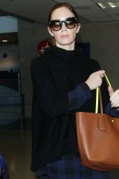 Emily Blunt Street Style - LAX Airport, December 2014