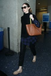 Emily Blunt Street Style - LAX Airport, December 2014