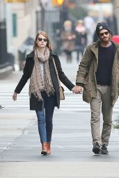 Emma Stone and Andrew Garfield - Out in New York City, December 2014