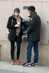 Emma Stone Withdraw Money From an ATM Machine in New York City, Dec. 2014