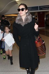 Emmy Rossum Winter Style - Arriving at LAX Airport in Los Angeles - December 2014