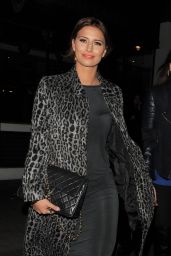 Ferne McCann Night Out Style - With a Friend at The Riding House Cafe, Dec. 2014
