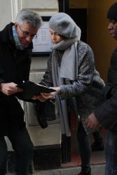 Gemma Arterton Signing Autographs - Adelphi Theatre in London, Dec. 2014