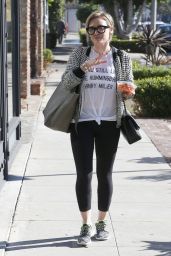 Hilary Duff in Leggings - Out in Los Angeles, December 2014