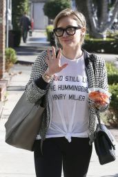 Hilary Duff in Leggings - Out in Los Angeles, December 2014