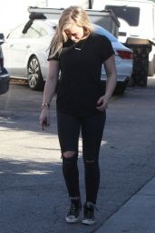 Hilary Duff in Ripped Jeans - Out in Beverly Hills, December 2014