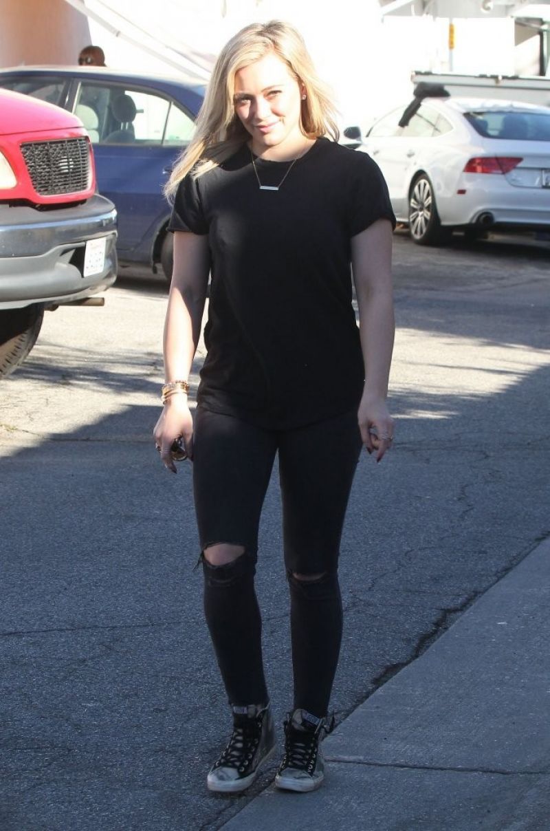 Hilary Duff in Ripped Jeans - Out in Beverly Hills, December 2014 ...