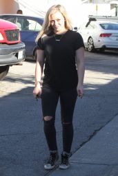 Hilary Duff in Ripped Jeans - Out in Beverly Hills, December 2014