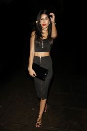 Jasmin Walia Night Out Style - Arriving at Sheesh Resteraunt in Essex - Dec. 2014