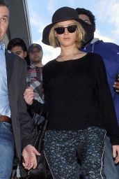 Jennifer Lawrence Casual Style - at LAX Airport, Dec. 2014