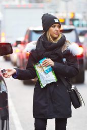 Jessica Alba Street Style - Out in New York City - December 2014