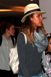 Jessica Alba With Her Family at LAX Airport, December 2014