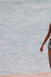 Jourdan Dunn Bikini Candids - Beach in Miami, December 2014
