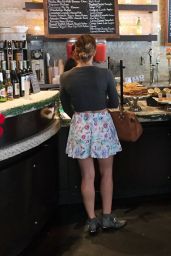 Katharine McPhee - Showing Legs at a Coffee Shop in Los Angeles - December 2014