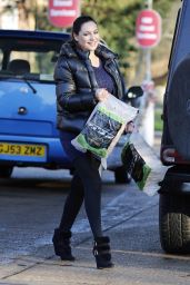 Kelly Brook Street Style - at a Gas Station in Kent, England - Dec. 2014
