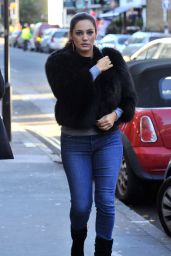 Kelly Brook Street Style - Out in London Visiting a Beauty Salon - December 2014