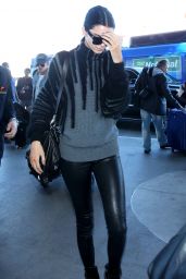 Kendall Jenner Style - At LAX Airport in Los Angeles - December 2014