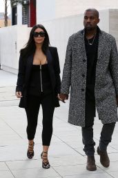 Kim Kardashian and Kanye West Have Lunch in Hollywood, December 2014