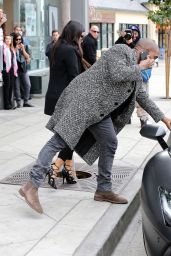 Kim Kardashian and Kanye West Have Lunch in Hollywood, December 2014