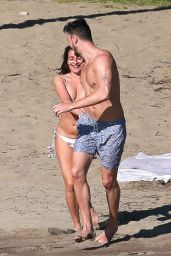 Lea Michele Bikini Candids - on a Beach in Mexico, December 2014