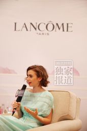 Lily Collins Lancome interview in Taiwan (2014)
