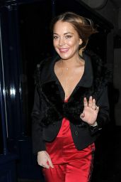 Lindsay Lohan Night Out Style - The Sunday Times Style Christmas Party, December 2014