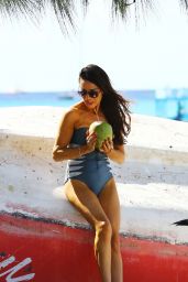 Lizzie Cundy Swimsuit Photos - on a Beach in Barbados - Dec. 2014