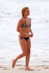 Margot Robbie in a Bikini at a Beach in Byron Bay, December 2014