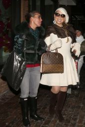 Mariah Carey Style - Shopping in Aspen - December 2014