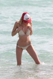 Martha Hunt Bikini Candids - Beach in Miami, December 2014