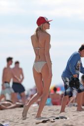 Martha Hunt Bikini Candids - Beach in Miami, December 2014