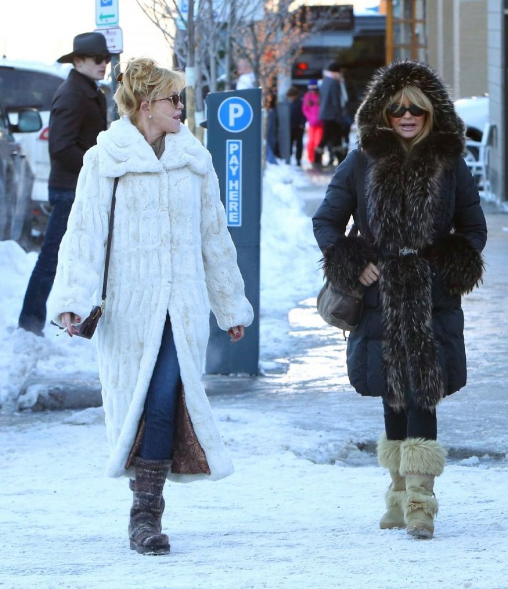 Melanie Griffith and Goldie Hawn - Out Together in Aspen - December ...