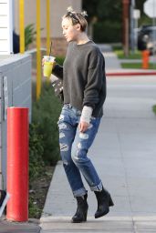 Miley Cyrus in Ripped Jeans - Out in Studio City, December 2014