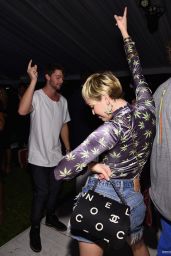 Miley Cyrus Night Out Style - at Hublot Haute Living Party in Miami Beach, Dec. 2014