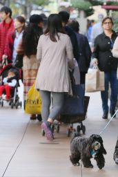 Miranda Cosgrove Walking Her Dog while shopping at the Grove in Los Angeles - Dec. 2014