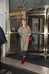 Natalia Vodianova Style - Leaves the Bristol Hotel in Paris - December 2014