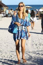 Nicky Hilton in Summer Dress - Out In Miami, December 2014