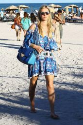 Nicky Hilton in Summer Dress - Out In Miami, December 2014