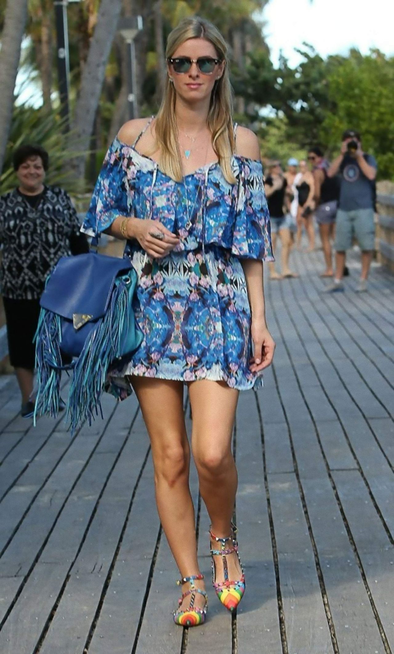 Nicky Hilton in Summer Dress - Out In Miami, December 2014 • CelebMafia