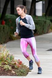 Nikki Reed in Leggings - Jogging in Studio City - December 2014